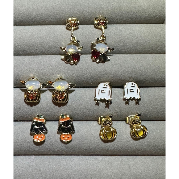 Gold Star Wars Earrings Darth Vader Halloween Stud Earrings - Picture 5 of 5